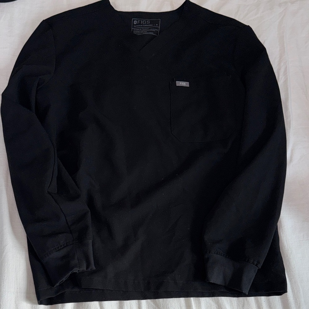 Figs Technical Collection Mens Long Sleeve Scrub Top